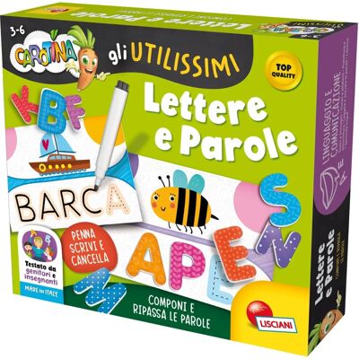 Lisciani - Carotina Les Très Utile Lettres et Mots - Kit Éducatif - Publicité Lisciani - Carotina Les Très Utile Lettres et Mots - Kit Éducatif - Publicité