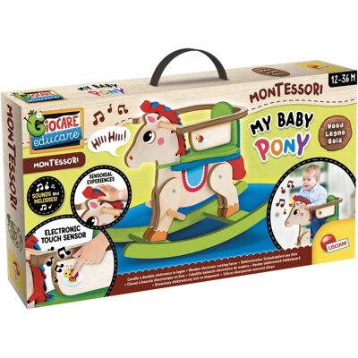 Lisciani Montessori Wood My Baby Pony Ride-on Animal - Ride-on Animal Lisciani Montessori Wood My Baby Pony Ride-on Animal - Ride-on Animal