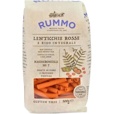 Rummo N.7 Pasta di Lenticchie Rosse e Riso Integrale Senza Glutine Rummo N.7 Pasta di Lenticchie Rosse e Riso Integrale Senza Glutine