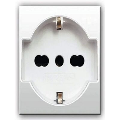 AVE - Universale Schuko-Steckdose 10/16A System 44 - Elektrischer Anschluss AVE - Universale Schuko-Steckdose 10/16A System 44 - Elektrischer Anschluss
