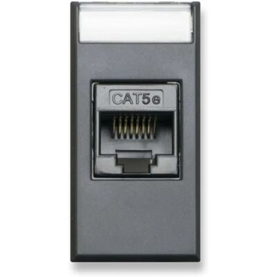 AVE Presa Dati Grigia Scura RJ45 CAT5E - 1 Modulo AVE Presa Dati Grigia Scura RJ45 CAT5E - 1 Modulo