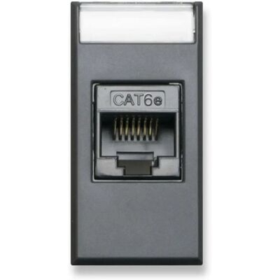 AVE Schwarze Tekla RJ45 Cat.6 Datensteckdose AVE Schwarze Tekla RJ45 Cat.6 Datensteckdose