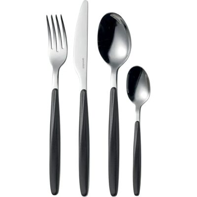 Guzzini My Fusion Bestekset - 24 Stuks, Zwart, Italië Guzzini My Fusion Bestekset - 24 Stuks, Zwart, Italië