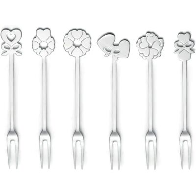 Guzzini Love Ensemble de 6 fourchettes apéritif Guzzini Love Ensemble de 6 fourchettes apéritif