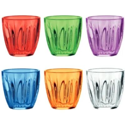 Guzzini Wasser Glas Set 6 Mehrfarbig 350ml Guzzini Wasser Glas Set 6 Mehrfarbig 350ml