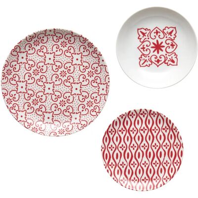 Guzzini Guzzini Servies 6-delig Le Maioliche Rood Guzzini Guzzini Servies 6-delig Le Maioliche Rood