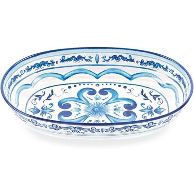 Guzzini - Patterned Oval Melamine - Blu - Serving Bowl Guzzini - Patterned Oval Melamine - Blu - Serving Bowl