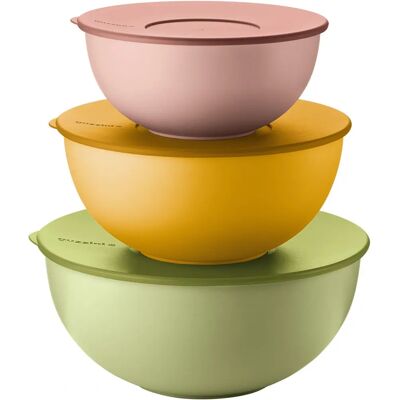 Guzzini Everywhere Bio Quadratischer Behälter - 5L Verschiedene Farben - 3 Stück Guzzini Everywhere Bio Quadratischer Behälter - 5L Verschiedene Farben - 3 Stück