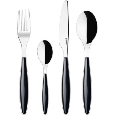 GUZZINI - Feeling - Svart - 24-deler - Bestikksett GUZZINI - Feeling - Svart - 24-deler - Bestikksett