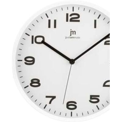 Lowell Justaminute 00875B Wanduhr - Quartz, 29cm, Weiß Lowell Justaminute 00875B Wanduhr - Quartz, 29cm, Weiß