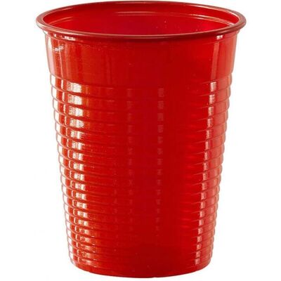 Bicchieri di Plastica Rosso Dopla - 200cc, Usa e Getta, Confezione da 100 Bicchieri di Plastica Rosso Dopla - 200cc, Usa e Getta, Confezione da 100