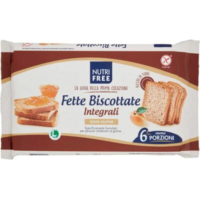 Toast Integrali Senza Glutine Nutrifree - Ricco di Fibre, 6 Porzioni Toast Integrali Senza Glutine Nutrifree - Ricco di Fibre, 6 Porzioni