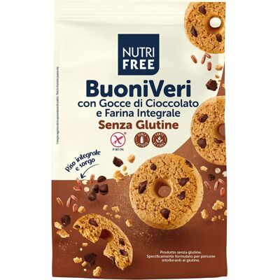 Biscotti Integrali Senza Glutine con Gocce di Cioccolato - 250g Biscotti Integrali Senza Glutine con Gocce di Cioccolato - 250g