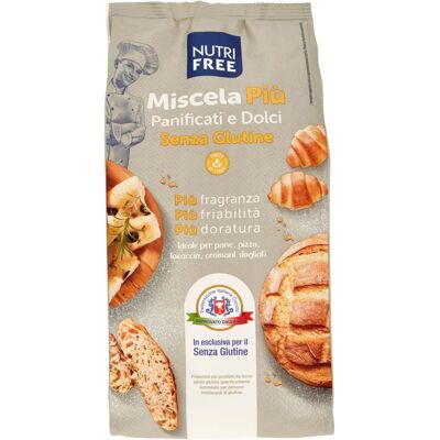 Miscela da forno senza glutine Nutrifree - Ricca di carboidrati, Vegana Miscela da forno senza glutine Nutrifree - Ricca di carboidrati, Vegana