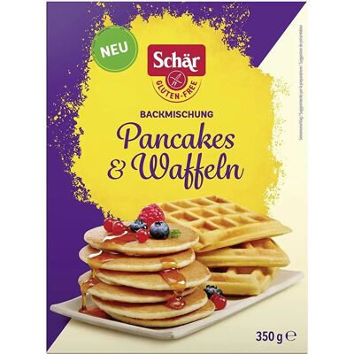 Mélange sans gluten pour pancakes et gaufres Schar - 350g - Publicité Mélange sans gluten pour pancakes et gaufres Schar - 350g - Publicité