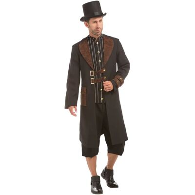 buttinette Steampunk Mantel für Herren - Unisex - Schwarz/Braun - Gr. M buttinette Steampunk Mantel für Herren - Unisex - Schwarz/Braun - Gr. M