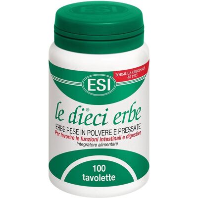 ESI Le Dieci Erbe Integratore a Base di Erbe Digestive - 100 Compresse ESI Le Dieci Erbe Integratore a Base di Erbe Digestive - 100 Compresse