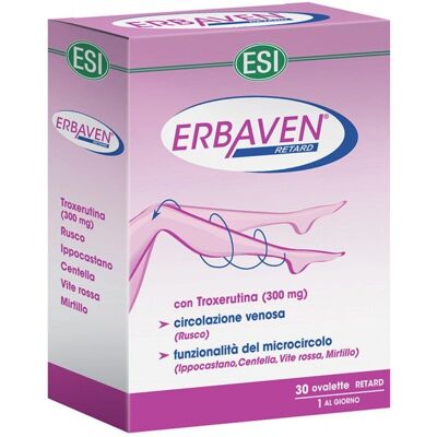 ESI Erbaven Retard 30 Comprimidos - Apoio à circulação das pernas ESI Erbaven Retard 30 Comprimidos - Apoio à circulação das pernas