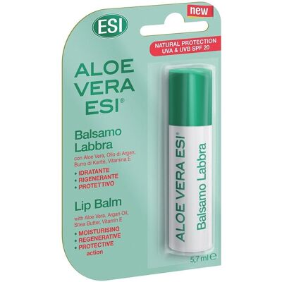 ESI Aloe Vera Lippenbalsam - Feuchtigkeitsspendend & SPF 20 ESI Aloe Vera Lippenbalsam - Feuchtigkeitsspendend & SPF 20