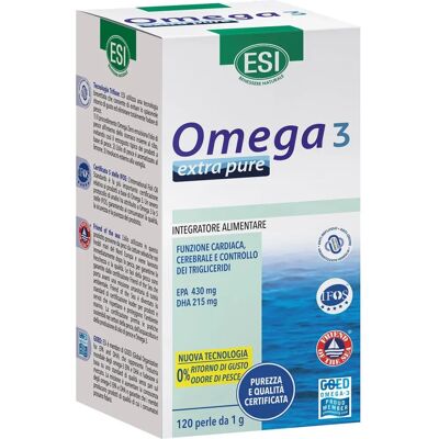 ESI Omega 3 Extra Pure 120 Perle - Supplement for Heart, Brain & Vision ESI Omega 3 Extra Pure 120 Perle - Supplement for Heart, Brain & Vision