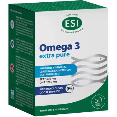 ESI Omega 3 Extra Puro - Suplemento de Aceite de Pescado para Corazón, Cerebro y Visión ESI Omega 3 Extra Puro - Suplemento de Aceite de Pescado para Corazón, Cerebro y Visión