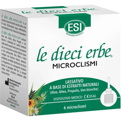 Esi Microclismi - Laxativo naturale a base di erbe - 6 pezzi Esi Microclismi - Laxativo naturale a base di erbe - 6 pezzi