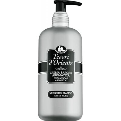 Savon Liquide Musc Blanc Tesori d’Oriente - 300ml - Publicité Savon Liquide Musc Blanc Tesori d’Oriente - 300ml - Publicité