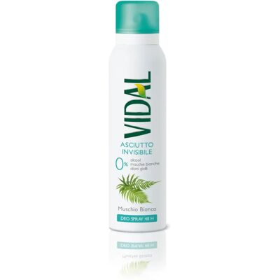 Vidal Muschio Bianco Deodorante - Asciutto Invisibile - 150ml Vidal Muschio Bianco Deodorante - Asciutto Invisibile - 150ml