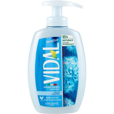 Savon liquide pour les mains Vidal avec talc - 300ml Savon liquide pour les mains Vidal avec talc - 300ml
