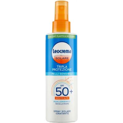 Leocrema Spray Solare Pelle Sensibile SPF 50+ - Protezione Alta Leocrema Spray Solare Pelle Sensibile SPF 50+ - Protezione Alta