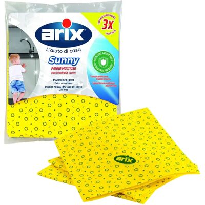 ARIX Sunny Panni Multiuso - Panni Gialli Morbidi - 3 pezzi ARIX Sunny Panni Multiuso - Panni Gialli Morbidi - 3 pezzi