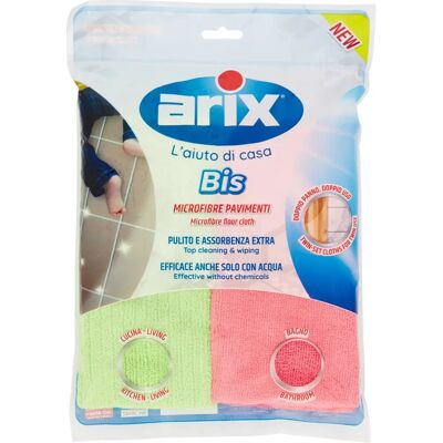 ARIX Set di 2 Panni Microfibra per Pavimenti - 2 Colori ARIX Set di 2 Panni Microfibra per Pavimenti - 2 Colori