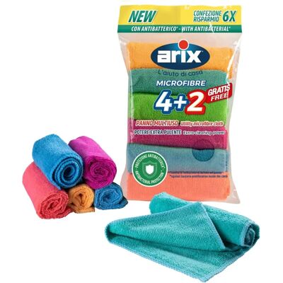 ARIX Mikrofiberdukar Mångsidiga 6-pack i blandade färger ARIX Mikrofiberdukar Mångsidiga 6-pack i blandade färger