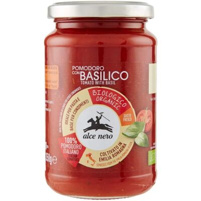 Alce Nero Tomate con Albahaca - Salsa de Tomate - Orgánica Alce Nero Tomate con Albahaca - Salsa de Tomate - Orgánica