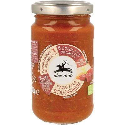 Alce Nero Modelo Salsa Boloñesa - Carne de Res Orgánica y Tomate Alce Nero Modelo Salsa Boloñesa - Carne de Res Orgánica y Tomate