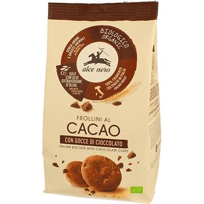 Biscoitos de cacau com gotas de chocolate Alce Nero - Biscoitos doces Biscoitos de cacau com gotas de chocolate Alce Nero - Biscoitos doces