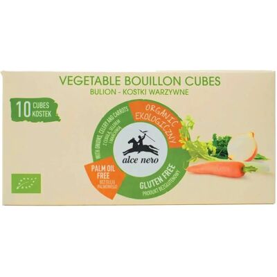 Organiczne Kostki Bulionowe Warzywne Alce Nero - Naturalne & Vegan Organiczne Kostki Bulionowe Warzywne Alce Nero - Naturalne & Vegan