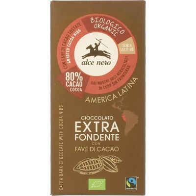 Alce Nero Czekolada gorzka 80% z ziaren kakaowca - Tabliczka Alce Nero Czekolada gorzka 80% z ziaren kakaowca - Tabliczka