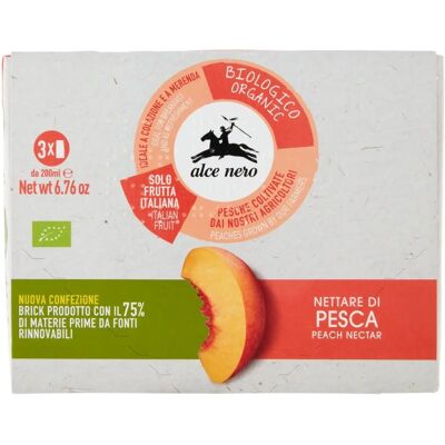 Alce Nero Nettare di Pesca Biologico - Succo di Frutta Alce Nero Nettare di Pesca Biologico - Succo di Frutta