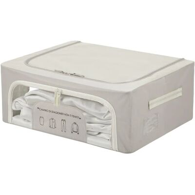 Kasanova - Scatola armadio 50x40x20 cm - tortora - doppia cerniera - Storage box Kasanova - Scatola armadio 50x40x20 cm - tortora - doppia cerniera - Storage box