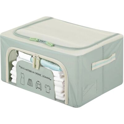 Kasanova - Scatola armadio 40x20x30 cm - verde - doppia cerniera - Storage Box Kasanova - Scatola armadio 40x20x30 cm - verde - doppia cerniera - Storage Box