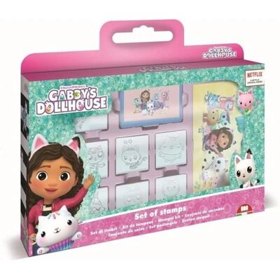 Gabbys Dollhouse Stempelset - Holz, Waschbare Tinte, 3 Marker Gabbys Dollhouse Stempelset - Holz, Waschbare Tinte, 3 Marker