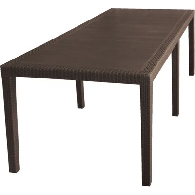 Tavolo da Giardino Roma Altri - Rettangolare Estensibile Effetto Rattan - 150x90cm Tavolo da Giardino Roma Altri - Rettangolare Estensibile Effetto Rattan - 150x90cm