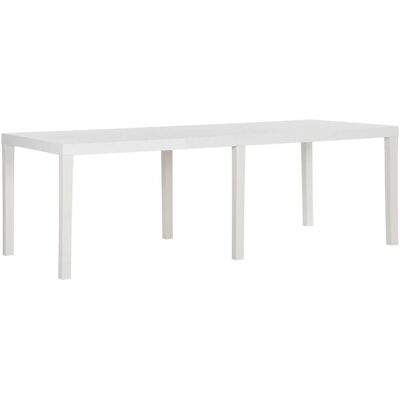 Progarden - Verlängbarer Gartentisch aus Resin - Weiß Indo Progarden - Verlängbarer Gartentisch aus Resin - Weiß Indo