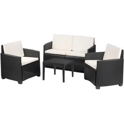 IPAE PROGARDEN Kerti lounge szett - Resin rotan antracit 4 db IPAE PROGARDEN Kerti lounge szett - Resin rotan antracit 4 db