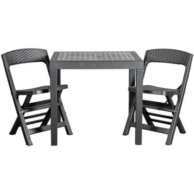 Set da Giardino Poker IPAE-PROGARDEN - 2 Sedie & Tavolo Rettangolare Set da Giardino Poker IPAE-PROGARDEN - 2 Sedie & Tavolo Rettangolare
