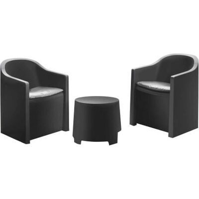 Conjunto de Muebles de Exterior IPAE PROGARDEN - Juego de 3 piezas Conjunto de Muebles de Exterior IPAE PROGARDEN - Juego de 3 piezas