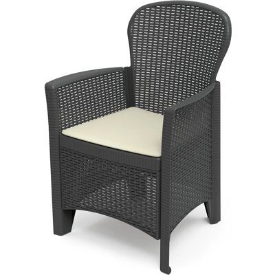 Chaise IPAE-ProGarden Folia anthracite - Publicité Chaise IPAE-ProGarden Folia anthracite - Publicité