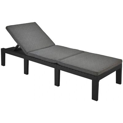 Progarden Haiti Antracytowa Modułowa Leżanka - Mebel ogrodowy Progarden Haiti Antracytowa Modułowa Leżanka - Mebel ogrodowy