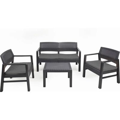Set da Giardino Kilimanjaro - Antracite - Arredo Esterno Set da Giardino Kilimanjaro - Antracite - Arredo Esterno